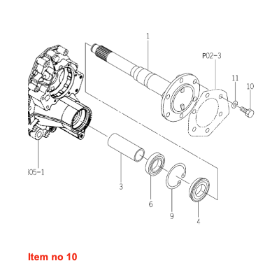 Wheel bolt Iseki (Rear) TA, TF, TG, TH, TK, TLE, TM, TU, Massey Ferguson,