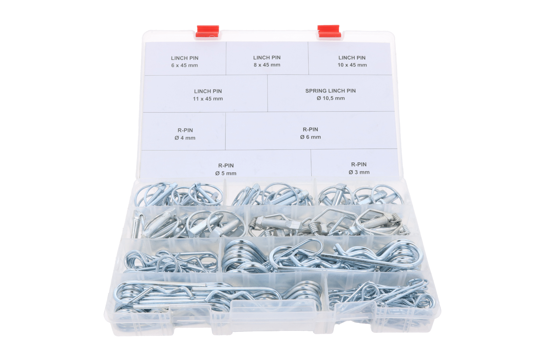Assortment box 159 R-clip and linch pins