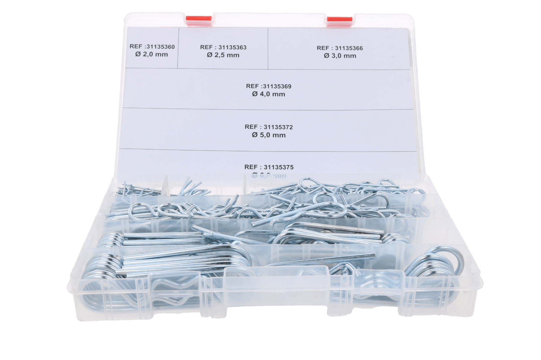 Assortment box 295 R-clips pins