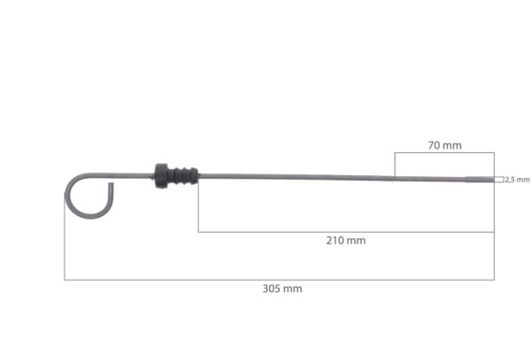 Oil dipstick Kubota KJ-, KX-, M-, ME-, SQ-TYPES, V3300, V3600, V3800, Hyundai, Shindaiwa, Airman - Image 2