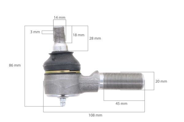Tie Rod Right Kubota L-, L1-Types - Image 2