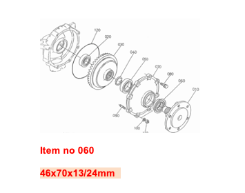 Seal rear axle shaft 4WD Kubota GL-, L1-, L2-, L-, M-Types