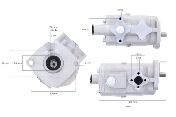 Hydraulic / Steering pump Kubota GL-, L-Types, Hinomoto NX-Types, - Image 2