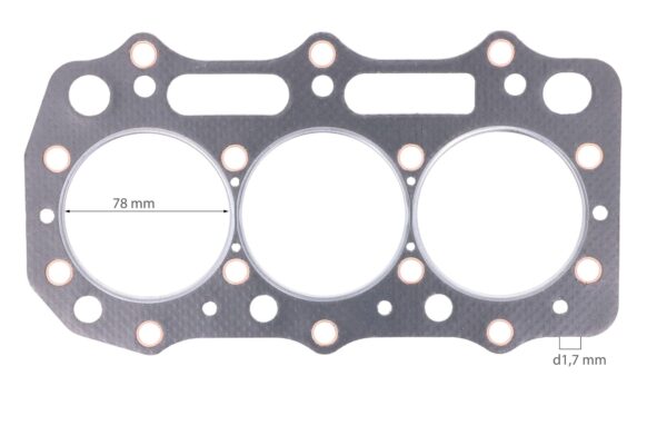 Head gasket Shibaura S773 (L), Perkins 403-11, Caterpillar C1.1, 3011C, Volvo Penta D1-30, Mitsubishi S3L7, - Image 2