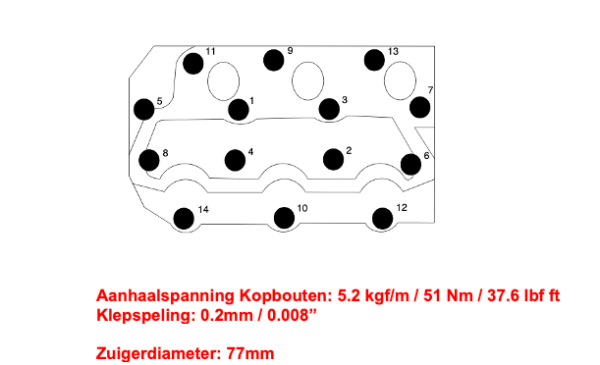Head gasket Shibaura S773 (L), Perkins 403-11, Caterpillar C1.1, 3011C, Volvo Penta D1-30, Mitsubishi S3L7, - Image 3