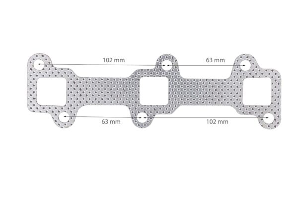 Exhaust gasket Mitsubishi MVL3E, L3A, L3C, L3E, L3E2, Captain, Startrac, Etc - Image 2