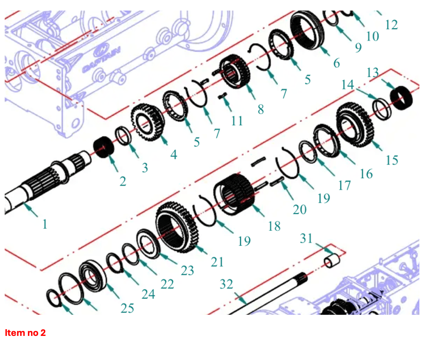 Needle bearing 42x47x27mm Captain 200DI, 250DI, 260, 273, 280, 280DX,