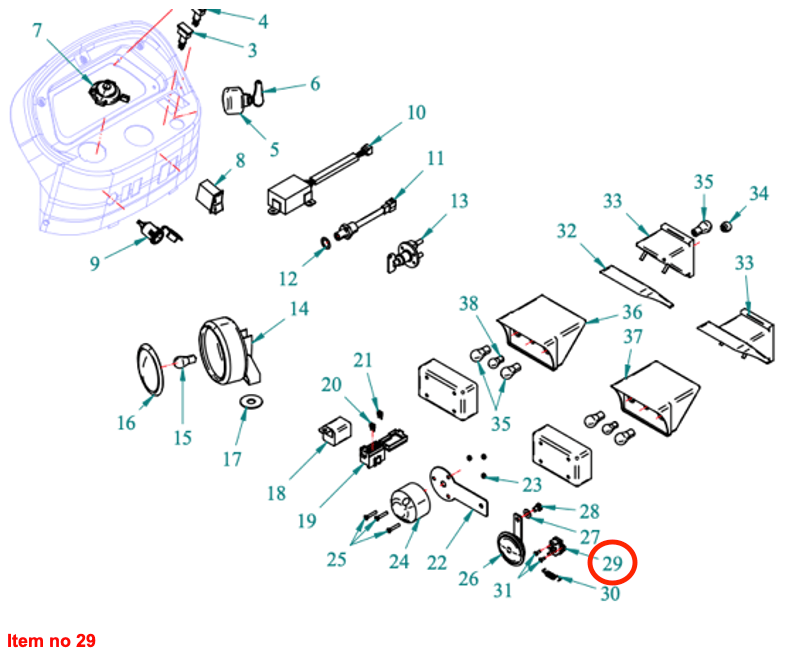 Brake light switch Captain 273, Startrac 273,