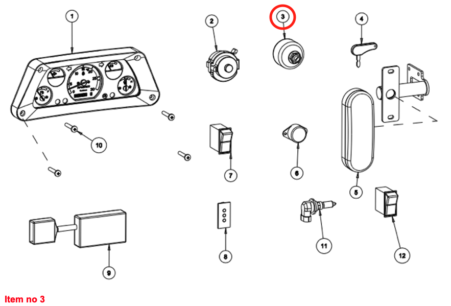 Ignition switch Captain, Startrac, Antonio Carraro, Etc.,