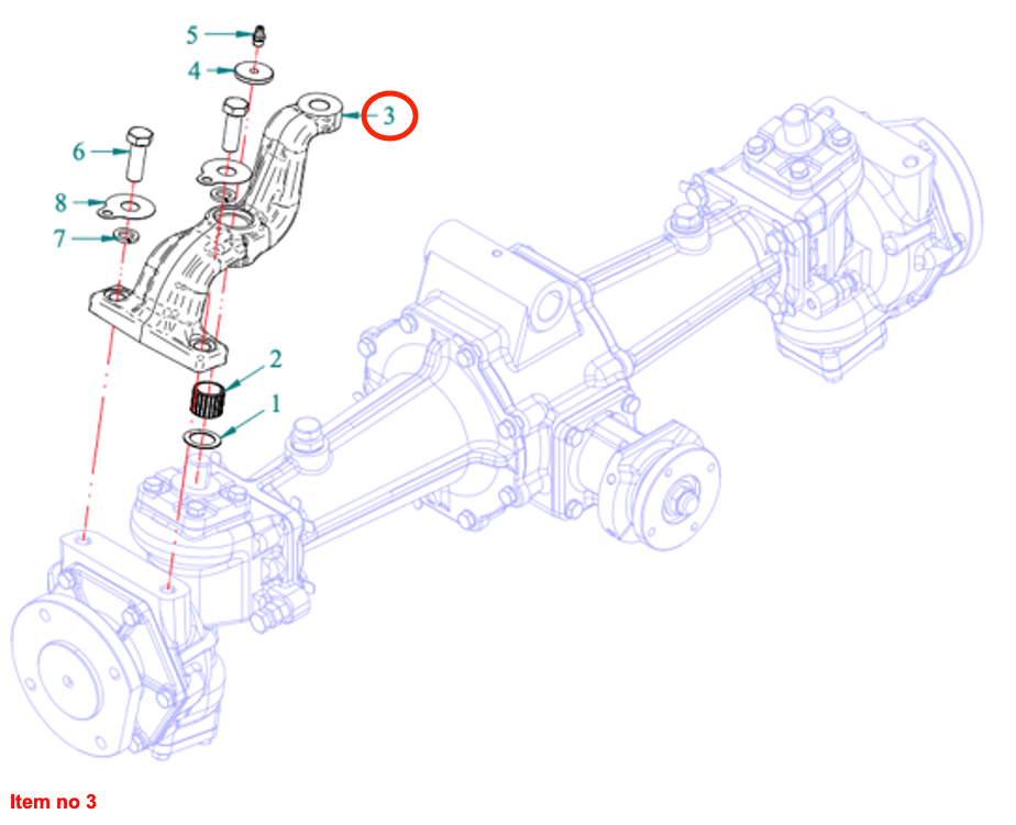 Steering arm Left Captain 273, Startrac 273,
