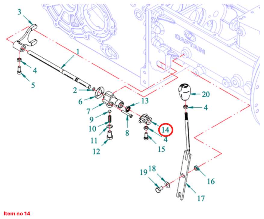 Bracket 4WD activation Captain 273, Startrac 273,