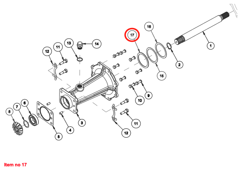 Shim differential 4WD Captain, Startrac, Agritech, Antonio Carraro,