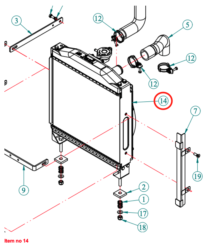 Radiator Captain 263, 263H, Startrac 26, 26H, 263, 263H, Antonio Carraro, Etc.,