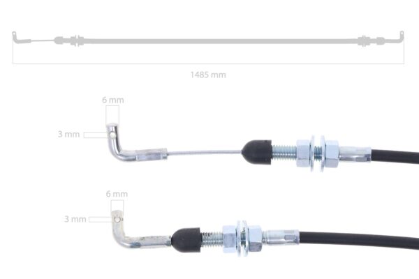 Hand Throttle Cable Iseki Sial, TF-Types, 3125, 3130, Massey Ferguson 1210, 1220, 1230 - Image 2