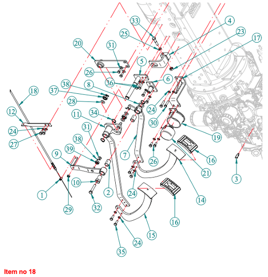 Foot throttle cable HST Captain, Startrac, Antonio Carraro, Etc.,