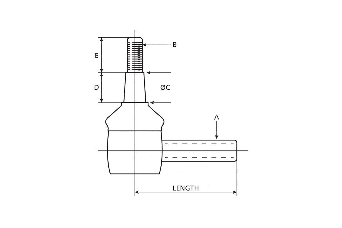 Tie Rod End (Length 265 mm) Landini, MF