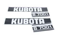 Kubota Bonnet decal sticker set B7001