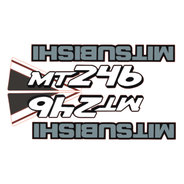 Bonnet decal sticker set Mitsubishi MT246
