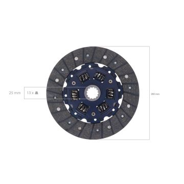 Clutch disc Iseki TF, TL, TS, TU, Hinomoto, Massey Ferguson, Bolens, Yanmar, Shibaura, White, etcetera.