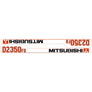 Bonnet decal sticker set Mitsubishi D2350