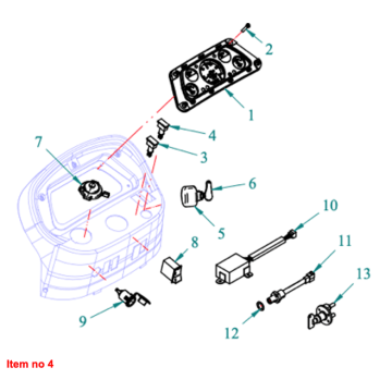 Handbrake indicator light lamp Captain 273, Startrac 273, 