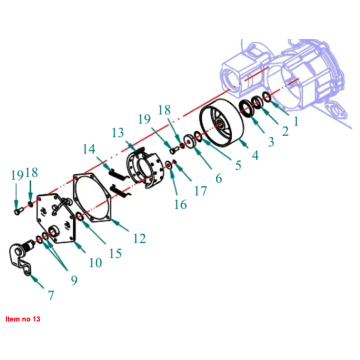 Brake shoe Captain 200DI, 250DI, 260, 273, 280, 280DX, (old version)
