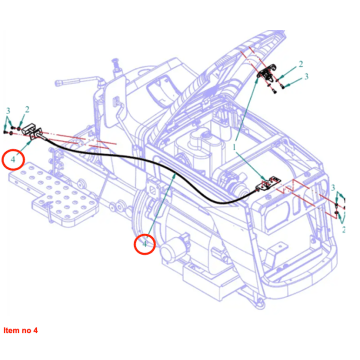 Cable Bonnet clamp Captain 200DI, 250DI, 273, 280, 280DX (7G), Startrac 273 (7G)