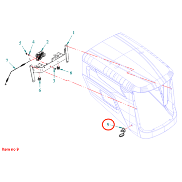 Bonnet clamp with key Captain 273, Startrac 273, (8G)