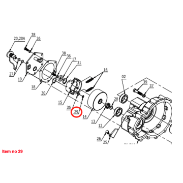 Circlip external 8x0,8 for Brake shoe Captain 200DI, 250DI, 260, 273, 280, 280DX, 