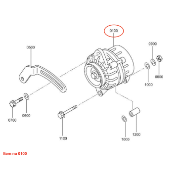 Alternator 12V-65 Amp Captain, Startrac, Antonio Carraro, Mitsubishi MVS3L2, S3L2, S4L2, Etc.,