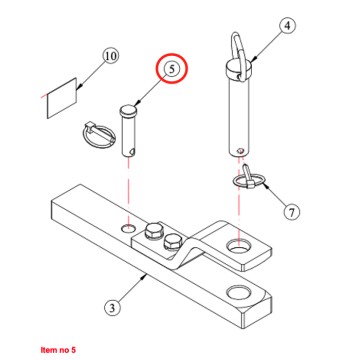 Hitch pin Ø19mm for Tow hook Captain, Startrac, Antonio Carraro, 