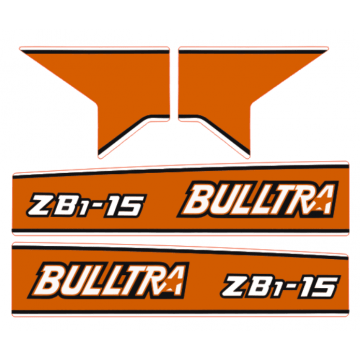 Bonnet decal sticker Kubota Bulltra B1-15