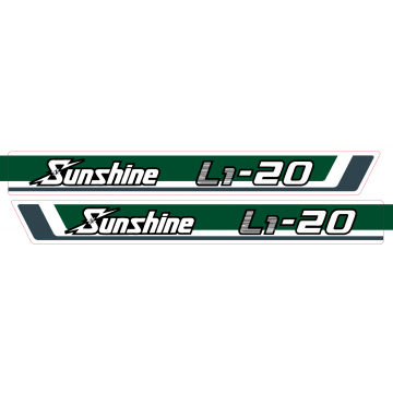 Bonnet decal sticker Kubota Sunshine L1-20