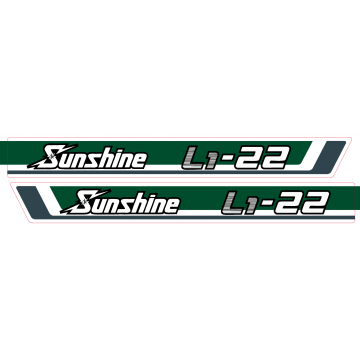 Bonnet decal sticker Kubota Sunshine L1-22