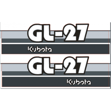 Bonnet decal sticker set Kubota GL27