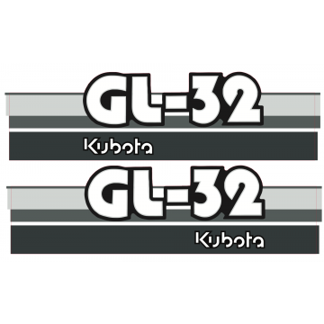 Bonnet decal sticker Kubota GL32
