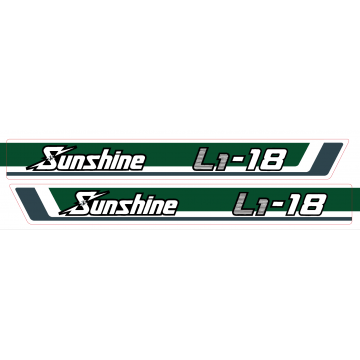 Bonnet decal sticker Kubota Sunshine L1-18