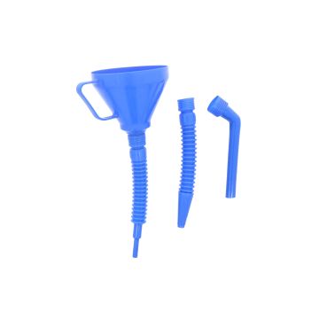 Plastic funnel, flexible tube