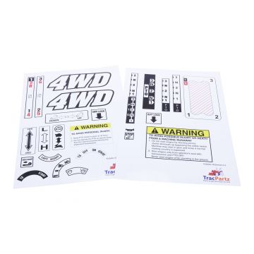 Decal sticker set Kubota B5000, B5001, B6000, B6001, B7000, B7001, B1200, B1400, B1402, B1500, B1502, B1600