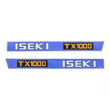 Bonnet decal sticker set Iseki TX1000