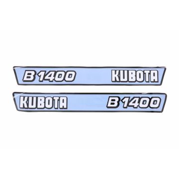 Bonnet decal sticker set Kubota B1400
