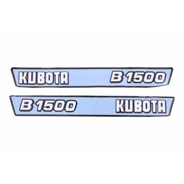 Bonnet decal sticker set Kubota B1500