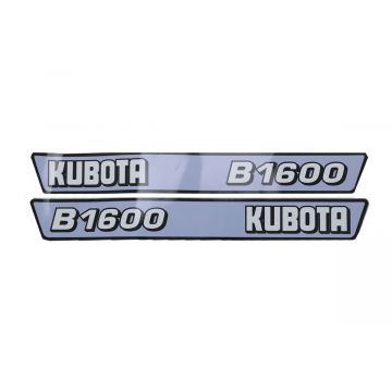 Bonnet decal sticker set Kubota B1600