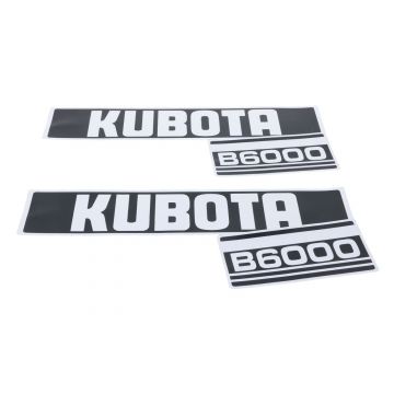 Bonnet decal sticker set Kubota B6000