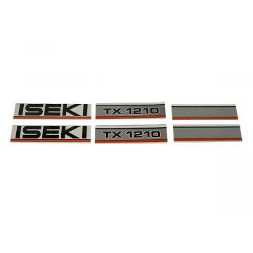 Bonnet decal sticker set Iseki TX1210