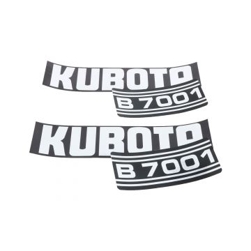 Bonnet decal sticker set Kubota B7001