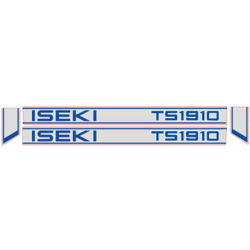 Bonnet decal sticker set Iseki TS1910 Blue-White