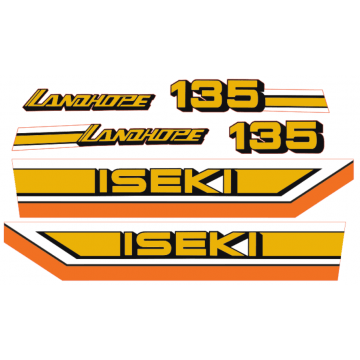 Bonnet decal sticker set Iseki Landhope TU135