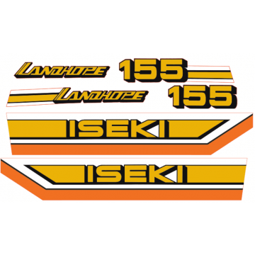 Bonnet decal sticker set Iseki Landhope TU155