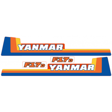 Bonnet decal sticker set Yanmar F17